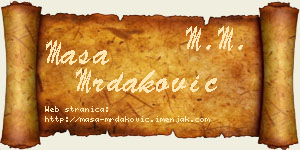 Maša Mrdaković vizit kartica